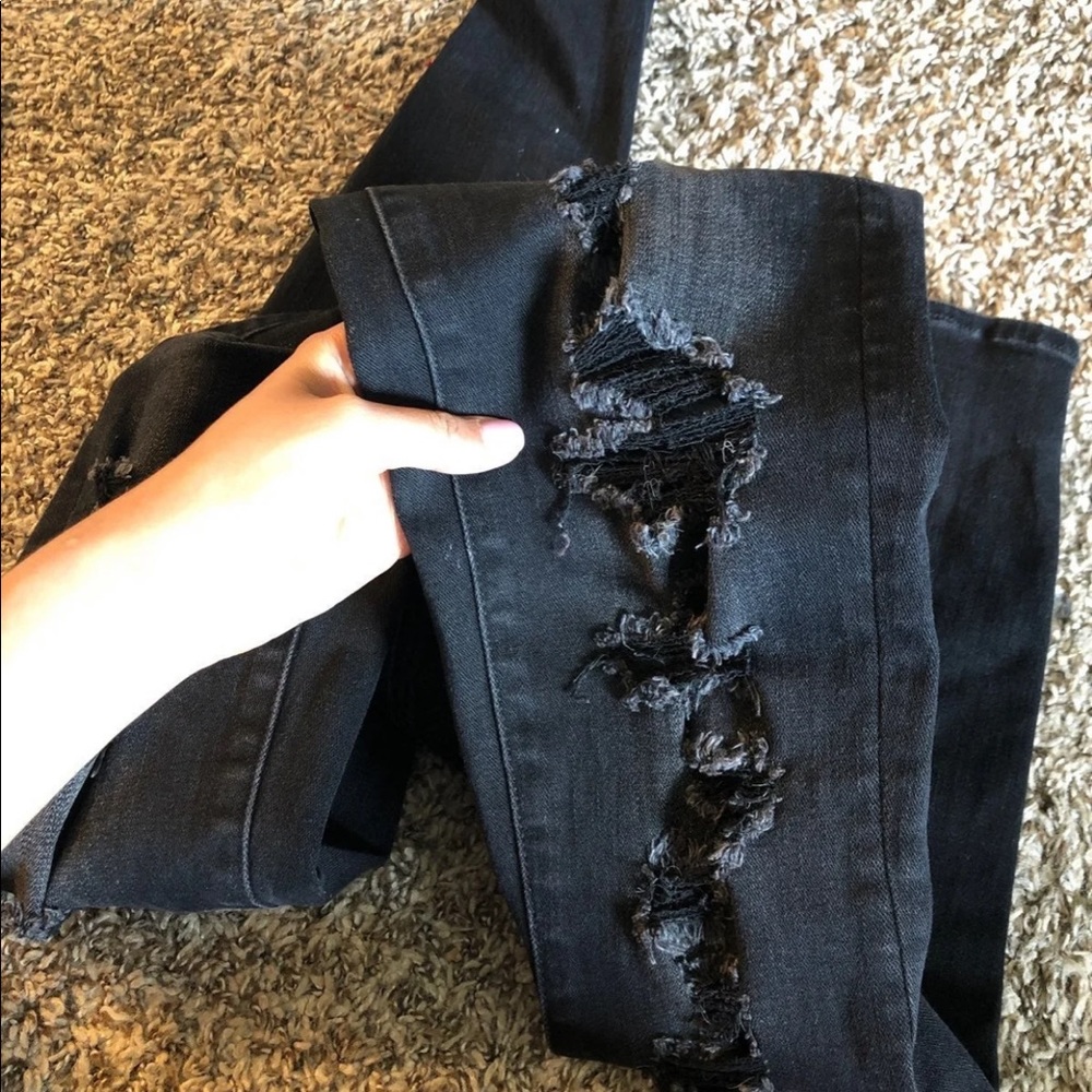 American Eagle High Rise Stretch Ripped Jeans - Picture 5 of 6